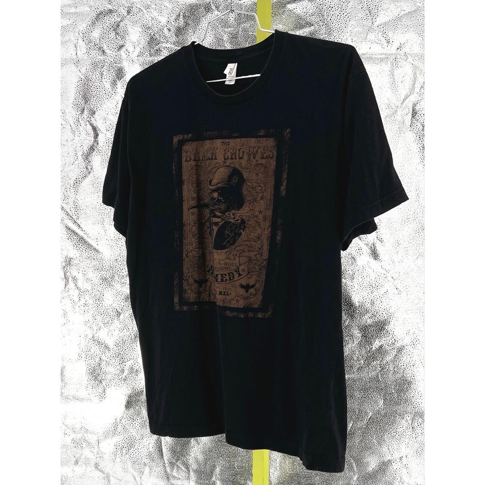 Y2K Black Crowes Remedy Tshirt Brown Graphic Anvil Double Sided XL 2000s Band